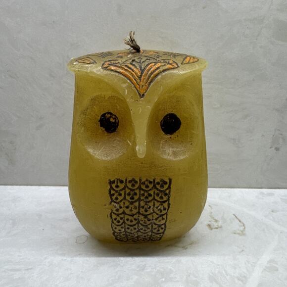 Hallmark Candles Other - 1969 Vtg Retro Mid Century Modern Hallmark Wax Owl Candle 7.25” Never Burned